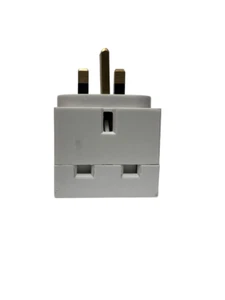 2 Way Adaptor unfused Plug converter 21101 White - Two Plugs Extension Plug - Picture 1 of 2