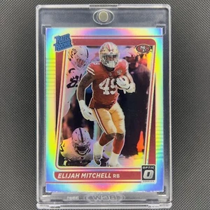 ELIJAH MITCHELL RC 2021 DONRUSS OPTIC #291 SILVER HOLO PRIZM 49ERS RB INVEST - Picture 1 of 2