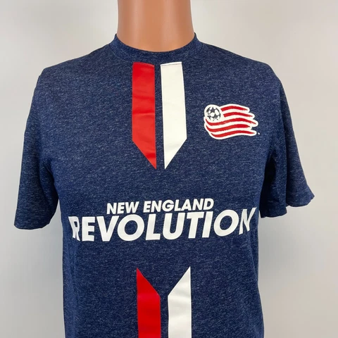 Adidas New England Revolution Performance T Shirt MLS Soccer Blue S Cover