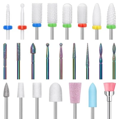 "Juego de brocas para clavos Modelones de 10 o 24 piezas taladro para clavos de carburo de diamante de cerámica de 3/32""" Foto 1 de 4