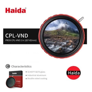 Haida PROII CPL-VND Variable ND CPL Polarizer 2 in 1  Filter 67 72 77 82mm - Picture 1 of 7