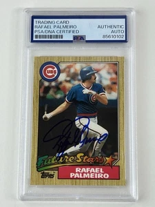 Rafael Palmeiro 1987 Topps Tiffany #634 Future Stars RC Signed Auto PSA/DNA - Bild 1 von 2
