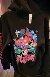 Disneyland Sorcerer Mickey Fantasmic Brilla en la Oscuridad Sudadera con Capucha con Cremallera PEQUEÑA Nueva - Imagen 1 de 3