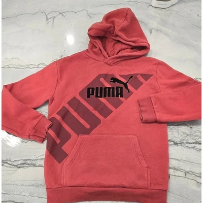 PUMA Youth Boy Puma Power Cat Pullover Sudadera con Capucha Roja Grande 14-16 Foto 1 de 4