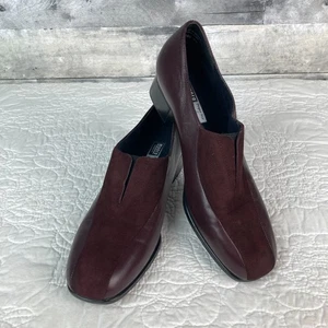 Munro American Solano Burgundy Kid Leather Suede Dress Shoes - Womens 7.5 M -EUC - Picture 1 of 11