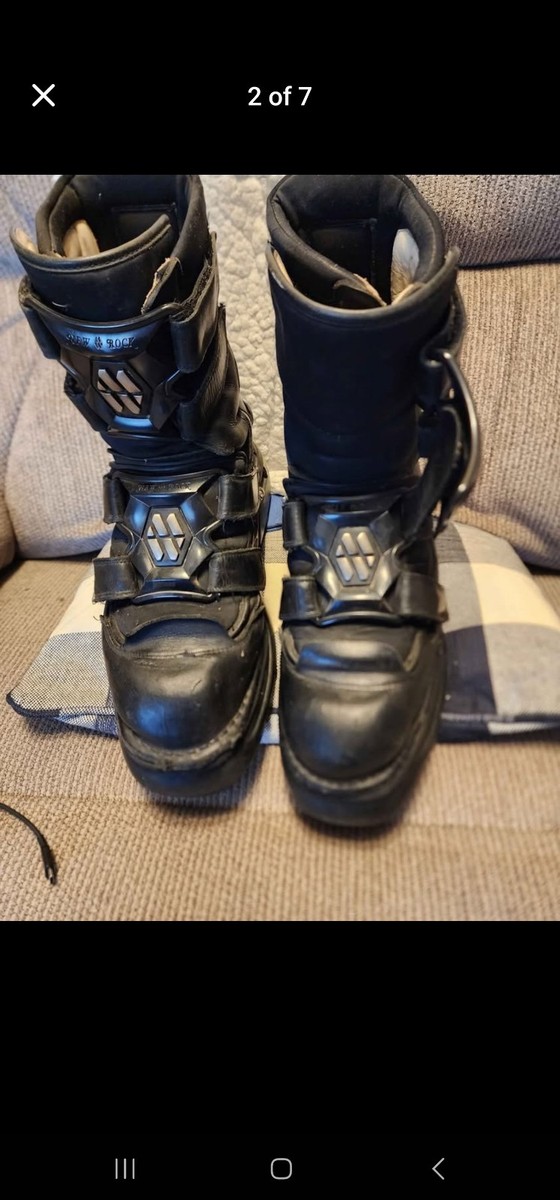 New Rock Leather Upper Black Boots for Men | eBay New Rock Leather Upper Black Boots for Men | eBay