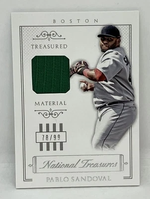 Reliquia de parche de material atesorado Pablo Sandoval 2015 National Treasures/99 Foto 1 de 4