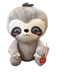 Kawaii Kuties Sloth Plush Stuffed Animal Soft Toy Gray Cute Smiling 12” - Picture 1 of 8