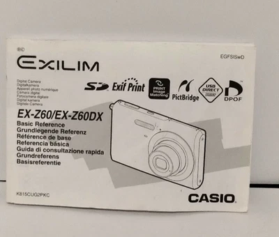 Casio Exilim EX-Z60 EX-Z60DX Manual de instrucciones y referencia Foto 1 de 4