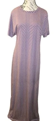 Maxi Vestido Largo Lularoe MARIA Rojo Blanco Azul Estrellas Talla M Patriótico Foto 1 de 4