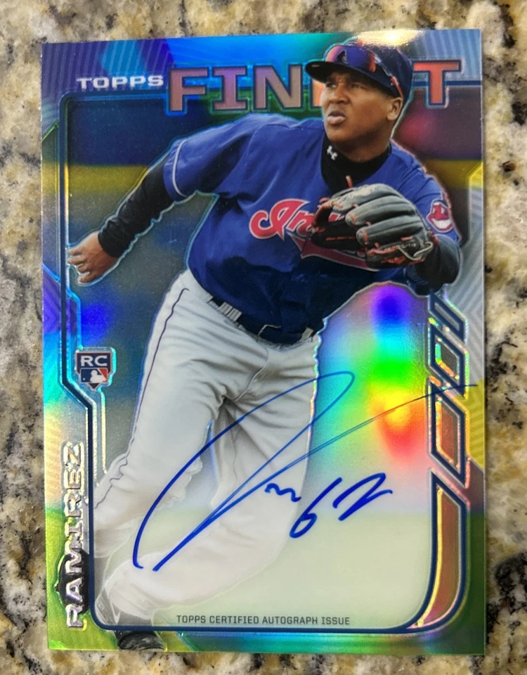 2014 Topps Finest Refractor- Rookie Autographs Jose Ramirez #RA-JR (AUTO, RC) 🔥 - Image 1 of 2