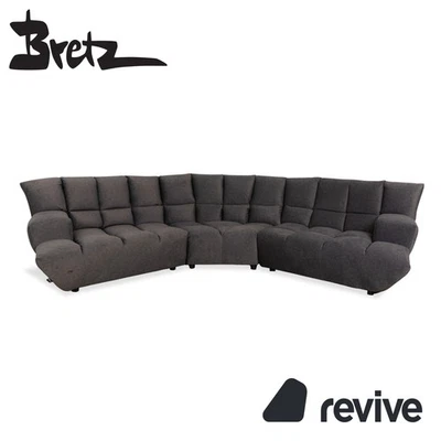 Bretz Cloud 7 Stoff Ecksofa Grau Metallic Neubezug Sofa Couch - Bild 1 von 4