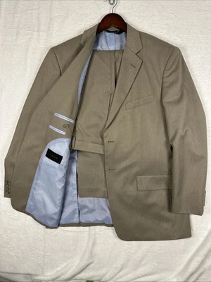 JF J. Ferrar 42 R 2PC Suit Blazer Men Pants 36x27-29” Regular Fit Poly Blend - Image 1 of 4