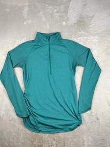 North Face 1/2 Zip Lightweight Pullover Women's L Turquoise Mock Neck FlashDry - Picture 1 of 7