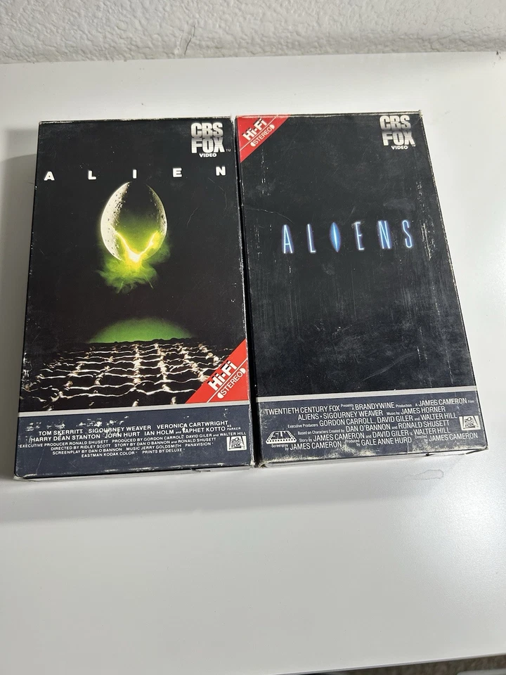 Alien & Aliens VHS 1986 Sci-Fi Thriller Original Releases Video Lot (2) - READ - Image 1 of 4