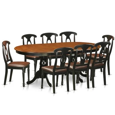 9  Pc  Dining  room  set-Dining  Table  with  8  Wooden  Dining  Chairs - Image 1 of 4