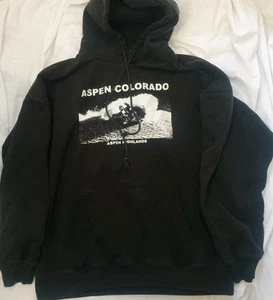 John Galt / Brandy Melville Aspen Colorado ADULT OS Hoodie Sweatshirt OVERSIZED - Picture 1 of 6
