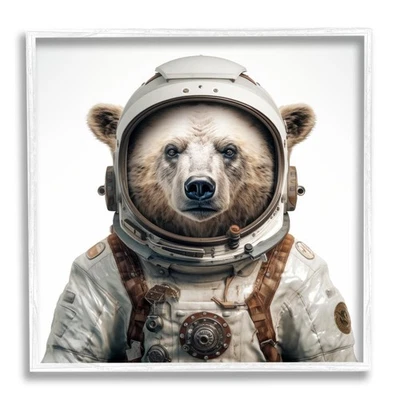 Bear in Space Suit Framed Giclee Art by Lazar Studio - Image 1 of 4