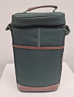 Bolso de Mano Aislado 2 Botellas NUEVO Picnic at Ascot Wine Carrier VERDE Foto 1 de 4
