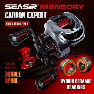 Carretel de pesca Seasir Mansory lança isca 146g carbono ultraleve 11 1 7,3 - Imagem 1 de 4