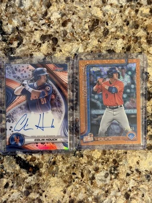 COLIN HOUCK 2025 Topps Pro Debut Chrome Mini Diamond ORANGE REFRACTOR /25 - Image 1 of 2