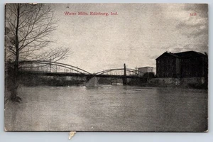Cartolina Edimburgo, IN - Mulini ad acqua storici e ponte a Edimburgo, Indiana - Foto 1 di 2