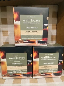 6 BATH & BODY WORKS SWEET WHISKEY WALLFLOWER FRAGRANCE REFILL BULB SCENT PLUG IN - Picture 1 of 2