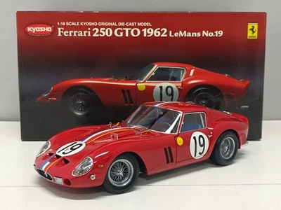 Ferrari 250 GTO 1962 Le Mans No.19 Red Rosso - Kyosho 1:18 Usato in Box Rare - Immagine 1 di 4