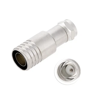 2pcs Spina maschio a crimpare tipo F per cavo coassiale RG11 dritto connettore RF adattatore - Foto 1 di 6