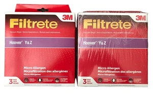 Two 3-Bag Packs 3M Filtrete Vacuum Bags Hoover Y & Z Micro Allergen 64702B - Picture 1 of 7