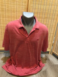 TravisMathew Golf Short Sleeve Men's Polo Shirt XL Red Extra Large (H814) - Picture 1 of 10