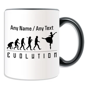 Personalised Gift Ballet Mug Money Box Cup Evolution Design Art Music Dance Swan - Picture 1 of 21