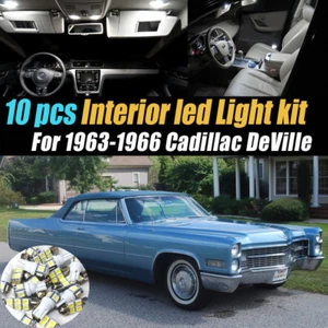 Kit de bombillas LED interiores de automóvil súper blancas de 10 piezas para Cadillac DeVille 1963-1966 - Imagen 1 de 9