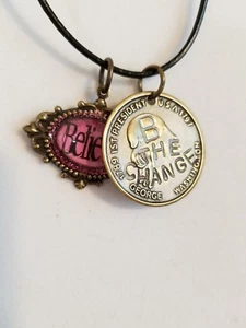"Believe" "Be the Change" Stamped Necklace Z2 - Bild 1 von 3