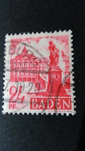 FRANCE 1947 OCCUPATION ALLEMAGNE BADE timbre 8 CHATEAU RASTATT oblitéré VF STAMP - Imagen 1 de 1