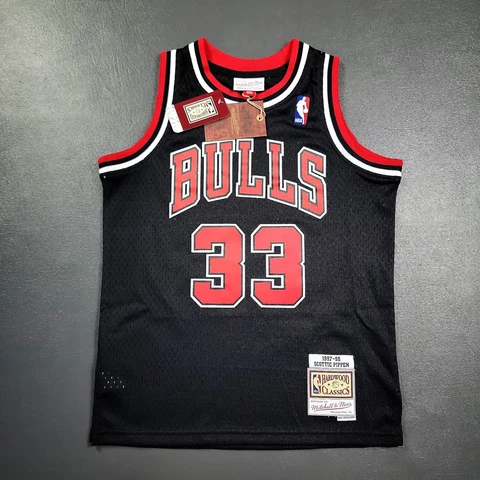 100% Authentic Scottie Pippen Mitchell Ness 97 98 Bulls Jersey M 10/12 Youth Boy Cover