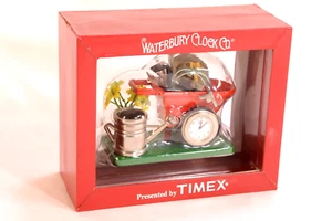 Waterbury Clock Company Presentato da TIMEX "Carrello da Giardino" Orologio da Scrivania Non Testato - Foto 1 di 9