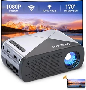 Mini Projector with WiFi, Antmap Phone Projector for iPhone Mini Pocket Projecto - Picture 1 of 12