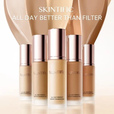SKINTIFIC All Day Perfect Serum Foundation Cushion matte soft smooth natural - Image 1 of 4