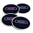 4x Vinyl Stickers Neon Sign Design Raylee Name #353442