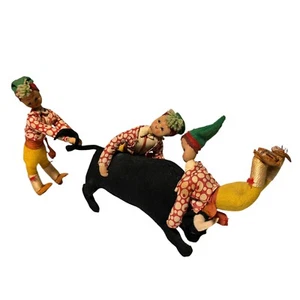 Muñeca de tela Klumpe vintage Barcelona torero español payaso taurino años 50 - Imagen 1 de 8