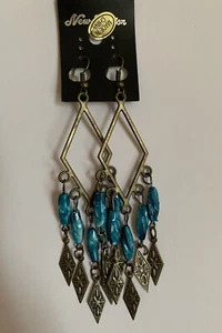 NEW HANDMADE BEADED FASHION MULTI-COLOR DROP/DANGLE HOOK EARRINGS SB-7/1 - Picture 1 of 3