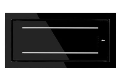 Dunstabzugshaube Deckenhaube 90 cm Schwar Glas 1000 m3/h Gurari GCH C 341 BL 90