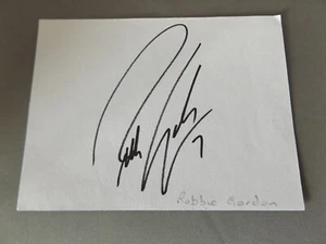 5" x 4" AUTOGRAPH BOOK PAGE CLIPPING SIGNED BY ROBBY GORDON - NASCAR - Picture 1 of 1