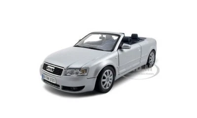 2004 AUDI A4 CABRIOLET SILVER 1/18 DIECAST MODEL CAR BY MOTORMAX 73148 - Image 1 of 4