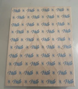 Hero Arts Hello WordPrint Background Words S1315 Wood Mounted Rubber Stamp - Picture 1 of 16