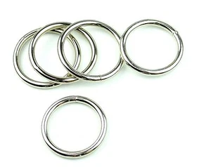 Steel Welded Ring Nickel Plate 3/4"  15 pcs Hardware Ring Metal Ring - Picture 1 of 1