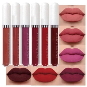 6pcs Lápiz Labial Líquido mate Larga Duracion Lip Stick Maquillaje para Mujer, D - Picture 1 of 6