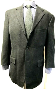 SAMUELSOHN Mens SPORT COAT JACKET BLAZER Gray Herringbone ITALIAN WOOL 40R * - Picture 1 of 7
