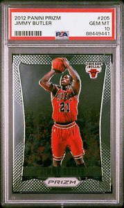 2012 2012-13 Panini Prizm Jimmy Butler ROOKIE CARD RC #205, PSA 10 New Grade